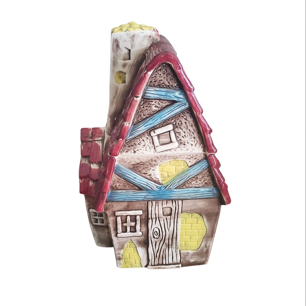 Vintage Run Down Cottage Cookie Jar